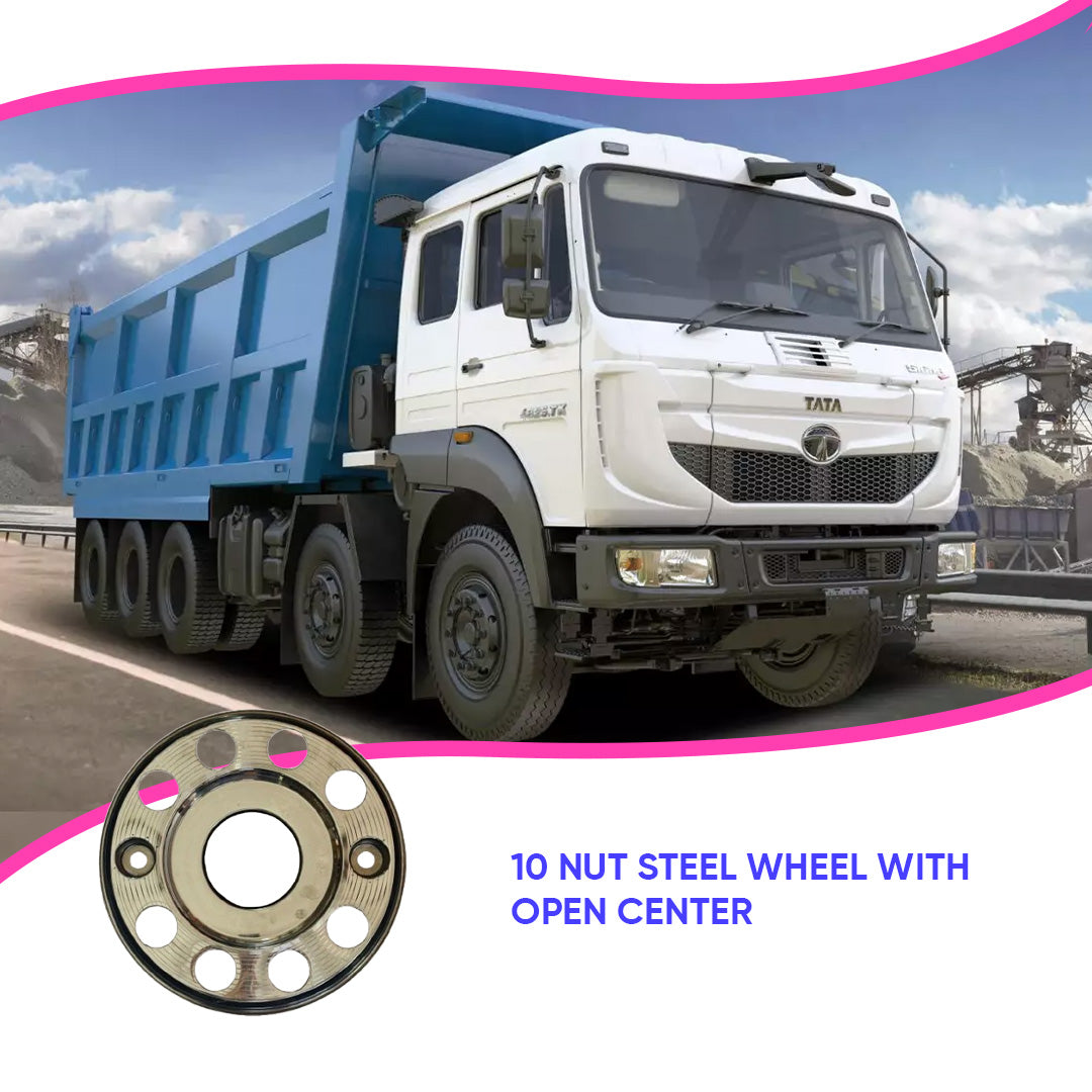 10 Nut Steel Wheel with Open Center