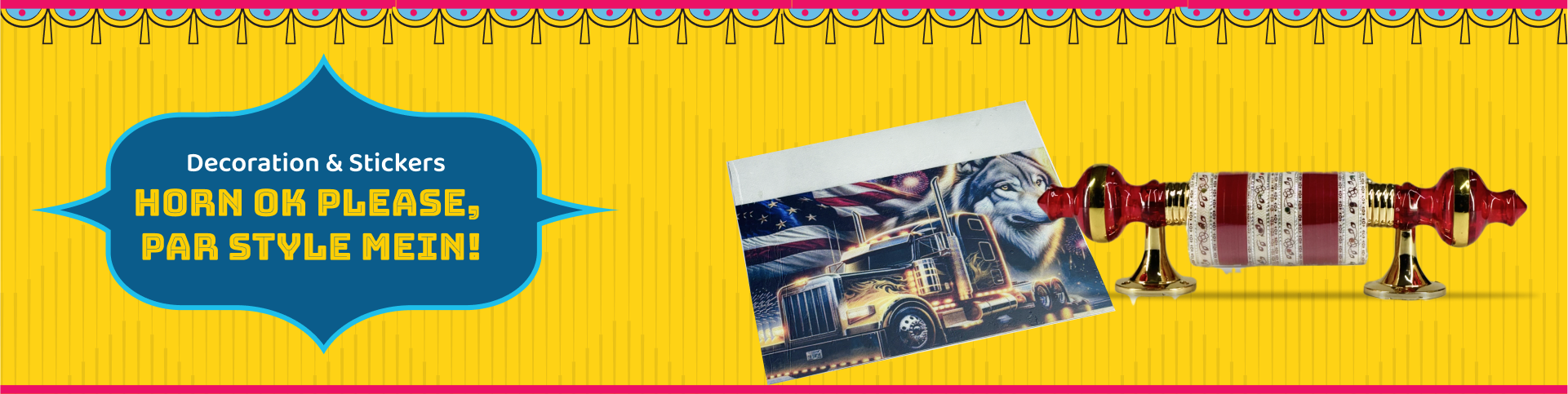 truck decoration items banner