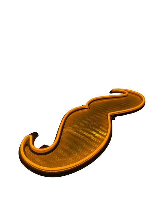 3D model of a mustache on a white background