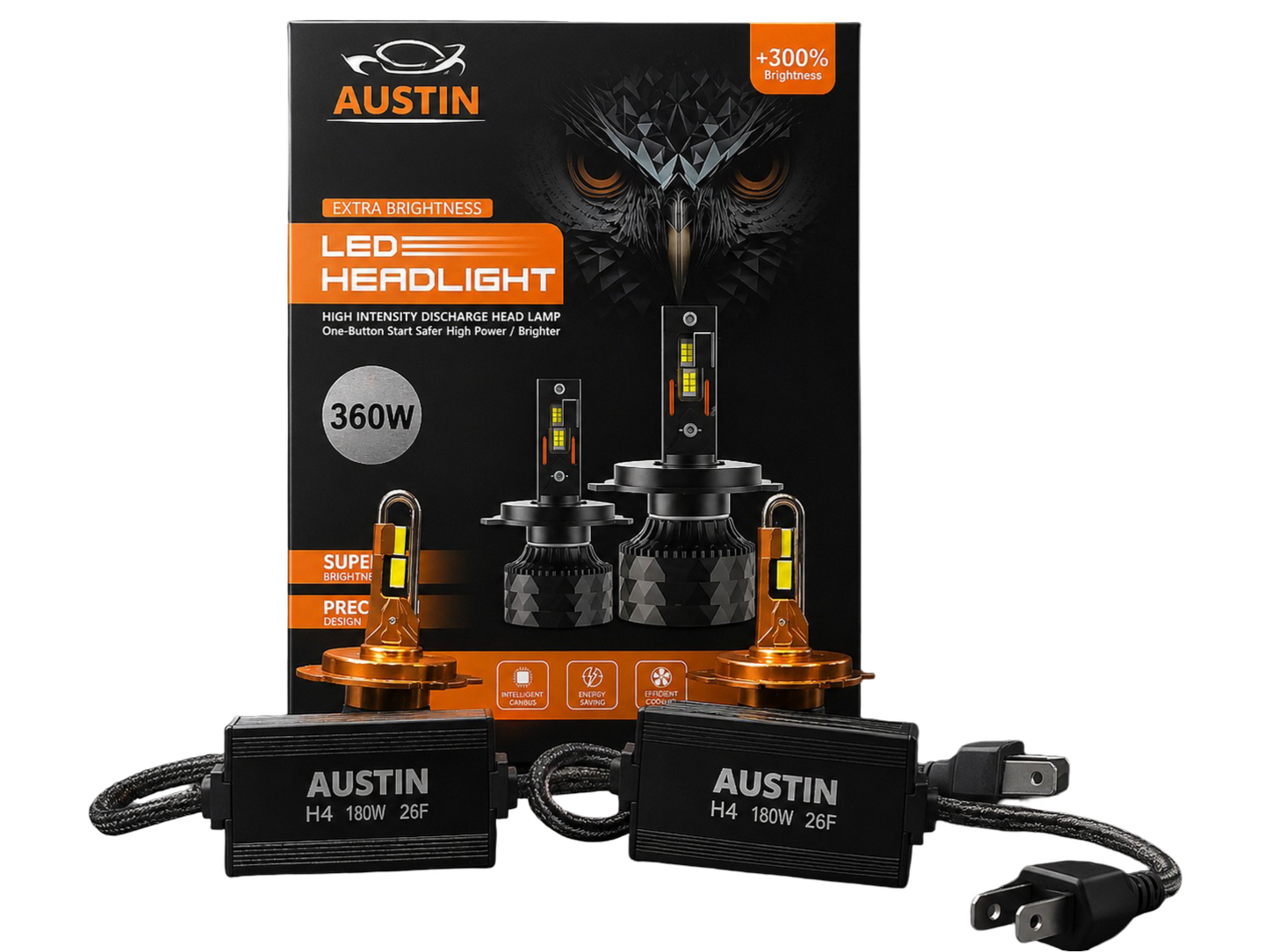 AUSTIN H4 360W LED Headlight Tube