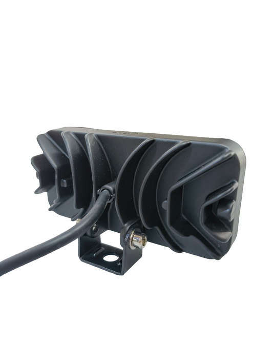 Black LED light bar on a white background