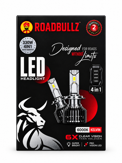 Roadbullz H4 Led 4 IN 1 Tube With Remote