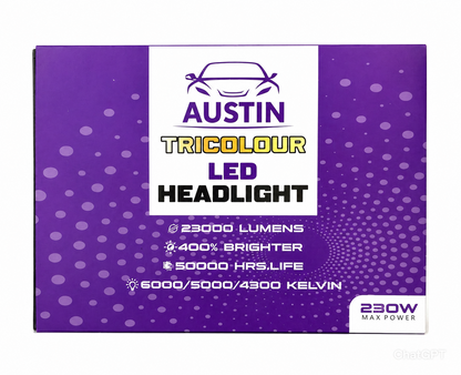 Austin 3 In 1 colour LED Headlight (H4)